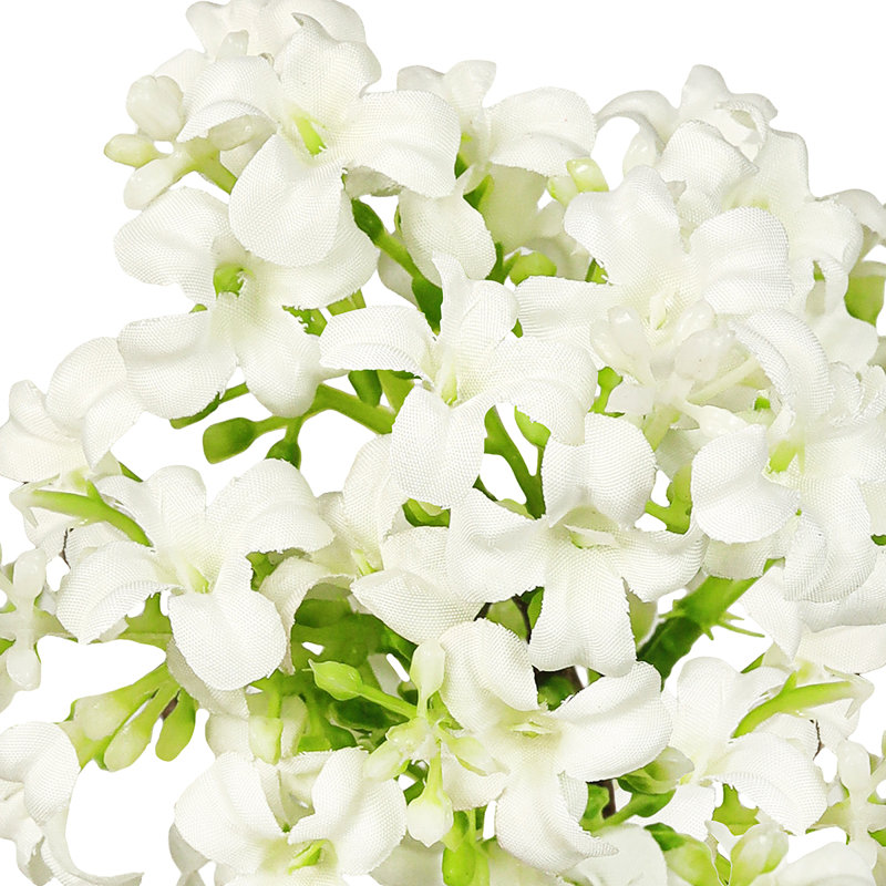 Tige de fleur de lilas artificielle, Blanc