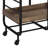 Black & Walnut Finish Serving Cart