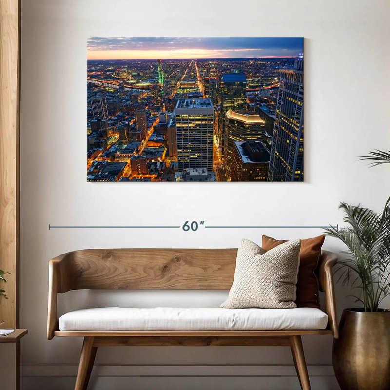 Ravi, lumières du centre-ville de Philadelphie, H 30 po x l 45 po