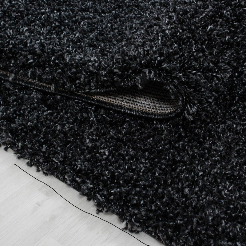 Solid Colour Shag Area Rug, Rectangle 160 x 230 cm