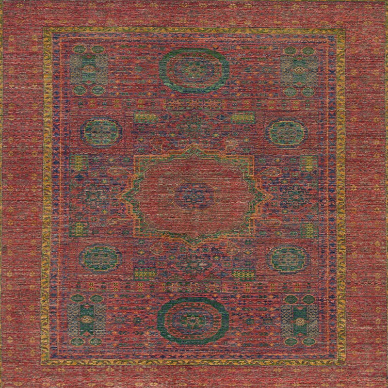Abstract Indoor Rug, Square 5'