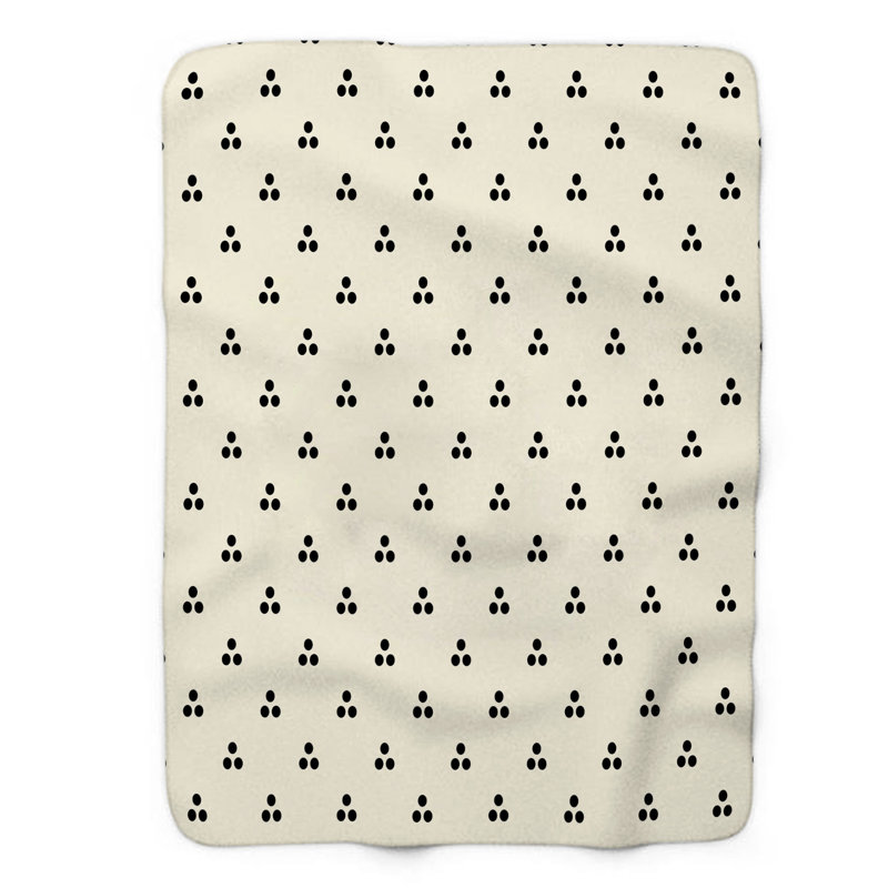 Mono Polka - couverture Sherpa 1 pièce de qualité supérieure 0107, L 50 po x L 60 po