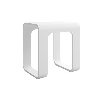 Leia Shower Stool In Matte White