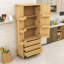 Armoire de rangement élégante en bois - tablettes réglables, charnières silencieuses-887810825