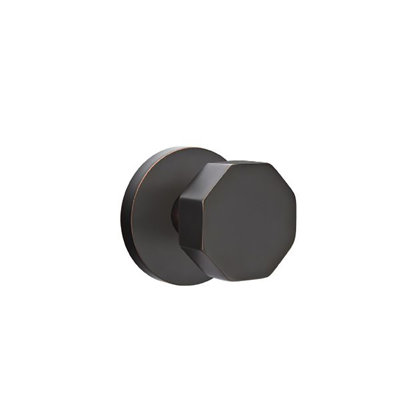 Privacy Octagon Knob with Disc Rose