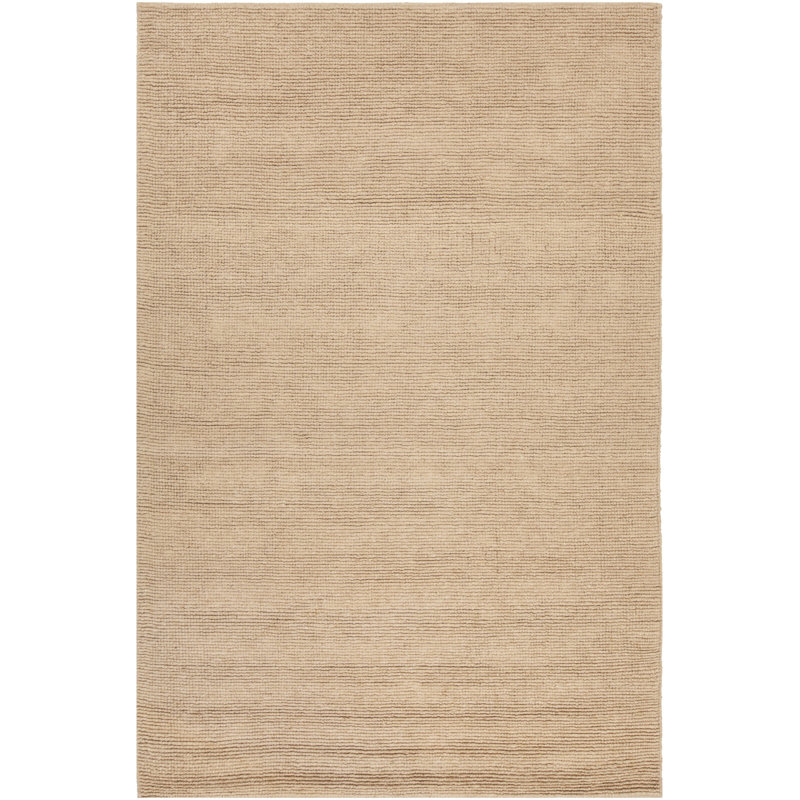 Tapis beige tissé à la main Wanita, Rectangle 5 pi x 7 pi 6 po