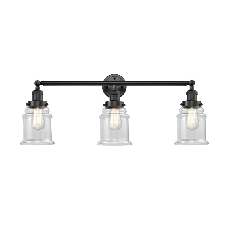 Galaviz 3 - Light Dimmable Vanity Light, Clear 1, Oil Rubbed Bronze, Bulb Not Included