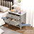  Modern 26.7''w 2-drawer Nightstand With Charging Station And Open Shelf-1676909089