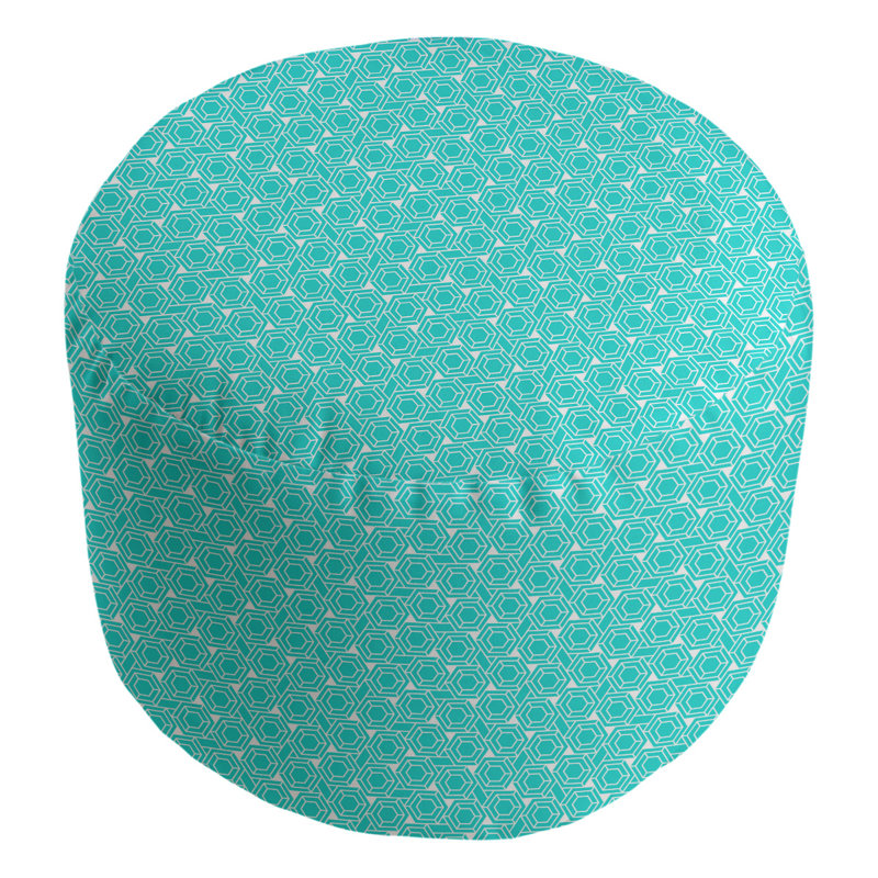 Repose-pieds Avicia, Blanc / bleu turquoise