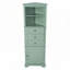 Armoire haute triangulaire avec trois tiroirs et tablettes réglables-697382742