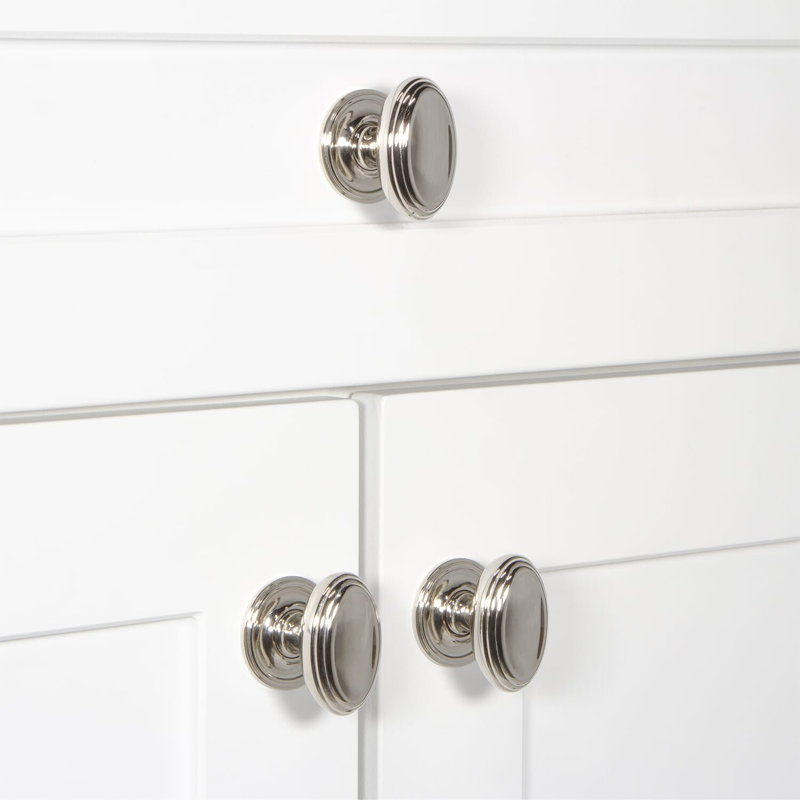 Anneau Cabinet Knob, Polished Nickel