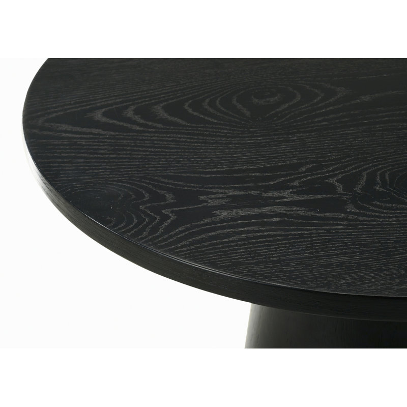 Table basse ronde avec base piédestal