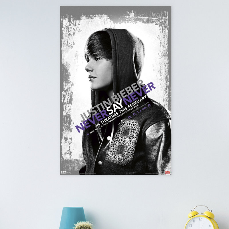 « justin bieber-ne jamais dire », impression sur papier