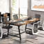 70,87 po, table de conférence rectangulaire moderne pour 6 à 8 personnes, bureau de direction avec structure en métal durable, grande surface de travail pour la collaboration entre la salle de conférence et l'équipe - brun rustique et noir-125902903
