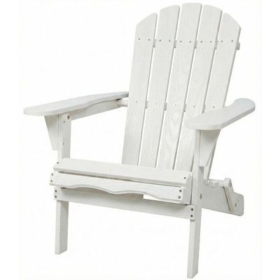 Solid Wood Folding Adirondack Chair with Authentic Embossed Grain