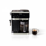 De'Longhi All-In-One 12-Cup Matte Black Espresso Machine with Manual Steam Wand and Cold Frother