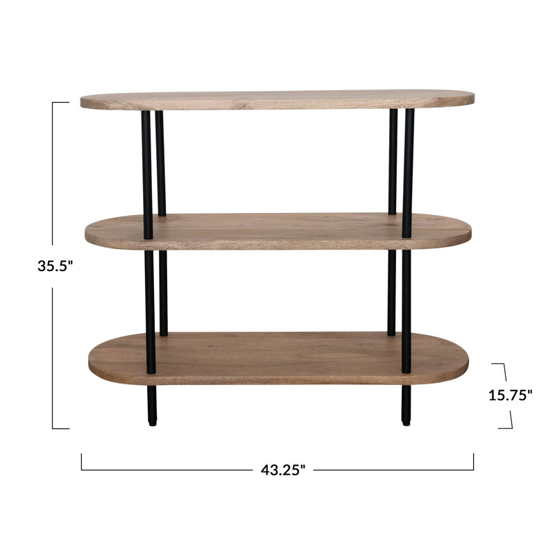 Diljot 43.25'' Solid Wood Top Console Table