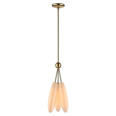 Suspension Sprig à 3 lumières de 50 cm (20 pouces) en gazon poli