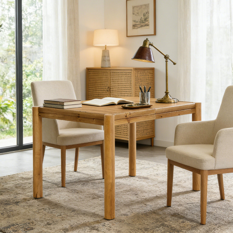 Table de conférence 39,4 po en bois massif pour 2 à 4 personnes