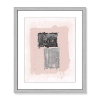 Pink, Black and Silver Shimmer II Print