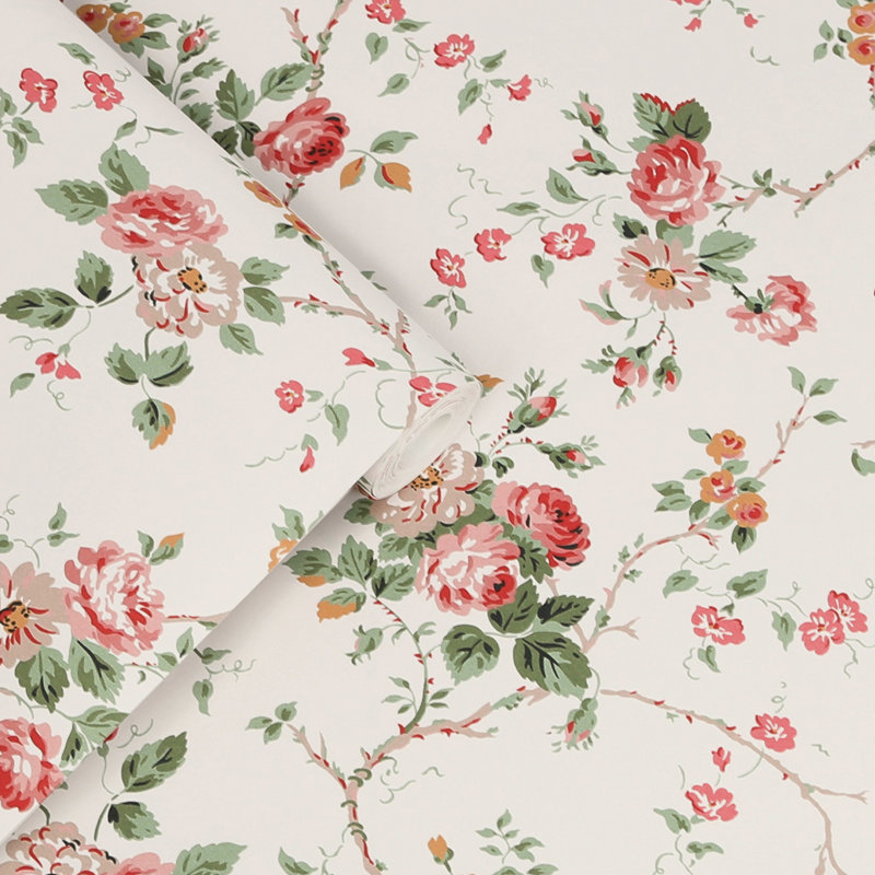 Laura Ashley Mountney Garden Antique Pink Removable Wallpaper