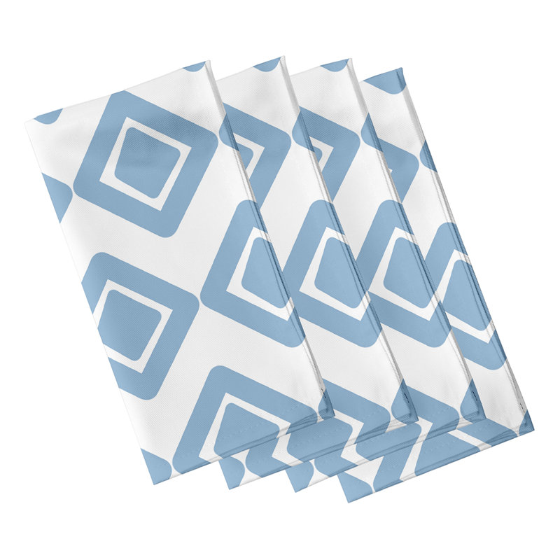 Chambery Diamond Jive Napkins, Blue