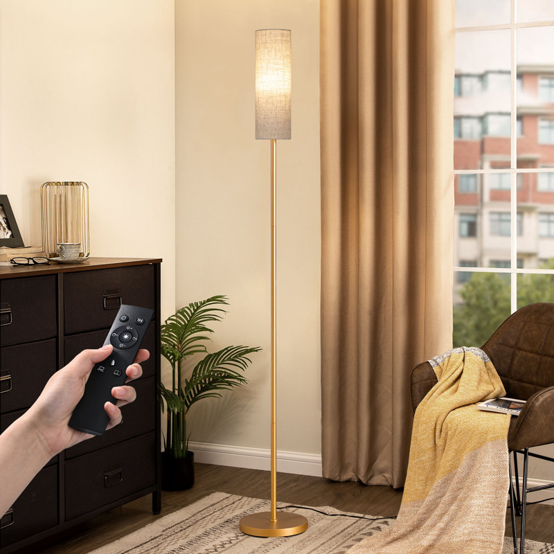 Smathering 65'' Traditional Floor Lamp with Remote Control and Bulb Included, Gold