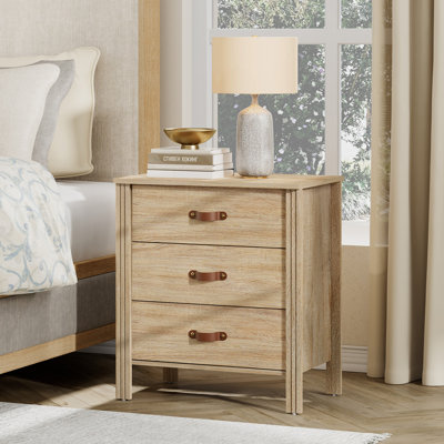 Ashae 3 Drawer oak End table