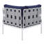 Ensemble de canapé modulaire d'extérieur en aluminium 8 pièces Sunbrella Harmony par Modway-58125778