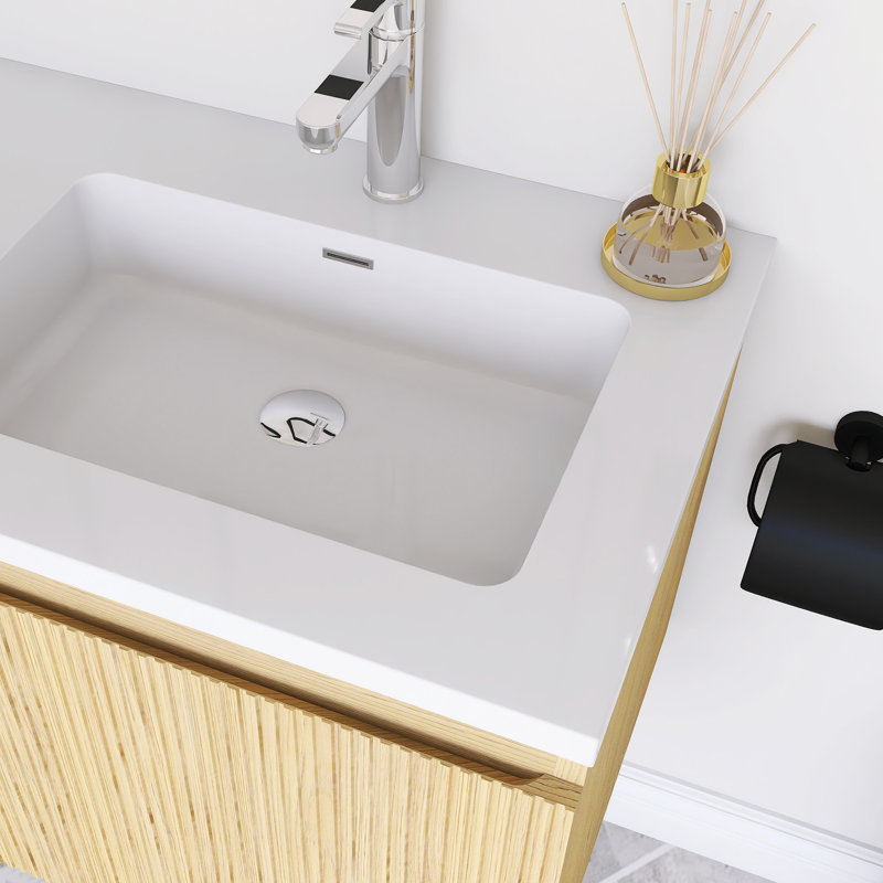 Ensemble de meuble-lavabo double 48 po avec plateau en résine intégré 48 po