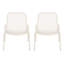 Chaises d'appoint empilables en maille métallique Bisso-1244245641