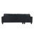 Modern Leather Sectional Sofa with Transformable Chaise Lounge