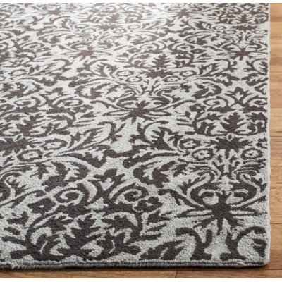 Damask Wool Hand Woven Area Rug