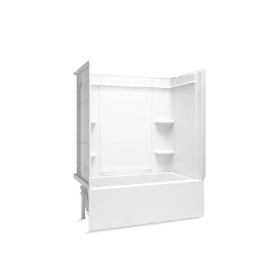 Forummedley60" X 32" Vikrellbath/Shower With Aging In Place Backerboards, Left Drain