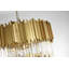 Lustre rond en cristal doré 12 lumières Transitional 