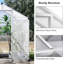 1.9x1.22 M Greenhouse for Outdoors, Polycarbonate Greenhouse with Quick Setup Structure and Roof Vent, Aluminum Large Walk-in Greenhouse for Outside Garden Backyard