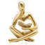 Gold Reading Women Statue, Thinker Sculptures, Abstract Art Ornament, Modern Aesthetic Figurine Decoration