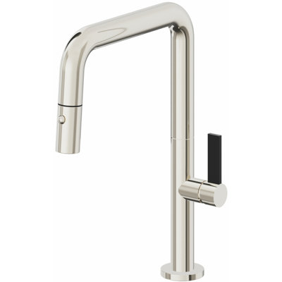 Pull-Down Kitchen Faucet With Button Sprayer - Quad Spout