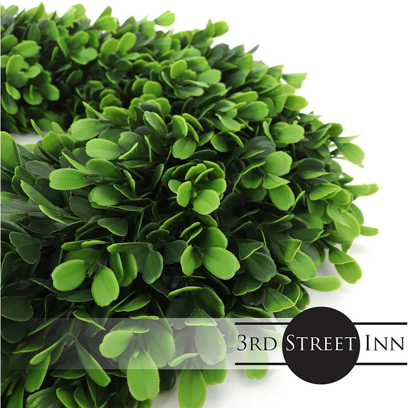 Couronne de verdure de porte d'entrée, H 3 po x l 16 po x P 16 po, 1 pcs