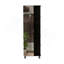 Armoire à linge en miroir, quatre tablettes intérieures, cinq tablettes extérieures