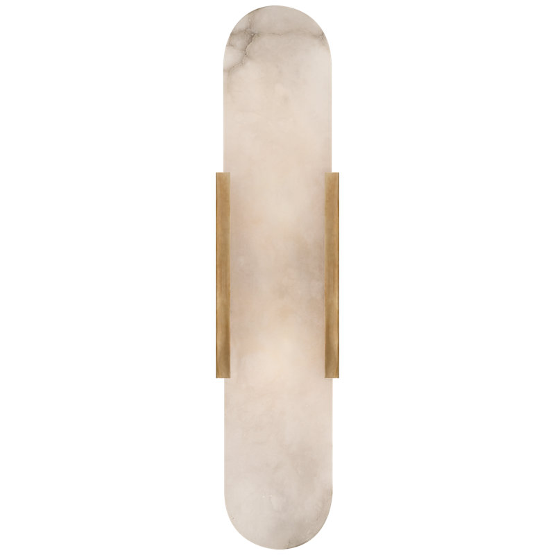 Kelly Wearstler Melange 28" Elongated Sconce, Antique-Burnished Brass, 20"