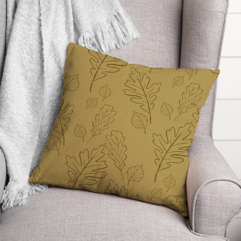  Square Throw Pillow, Yellow