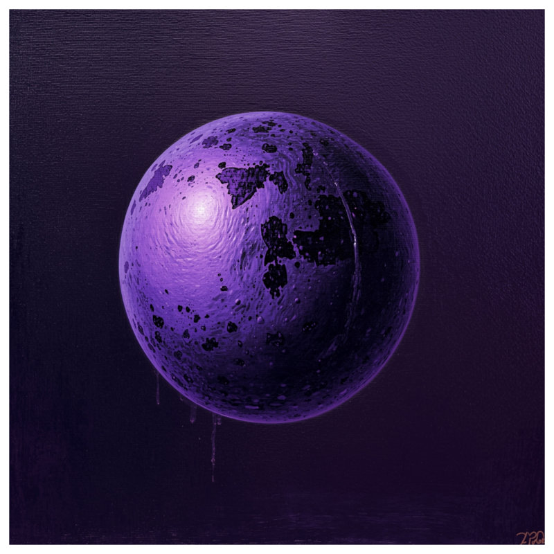 Édredon mauve texturé mauve, Très grand lit