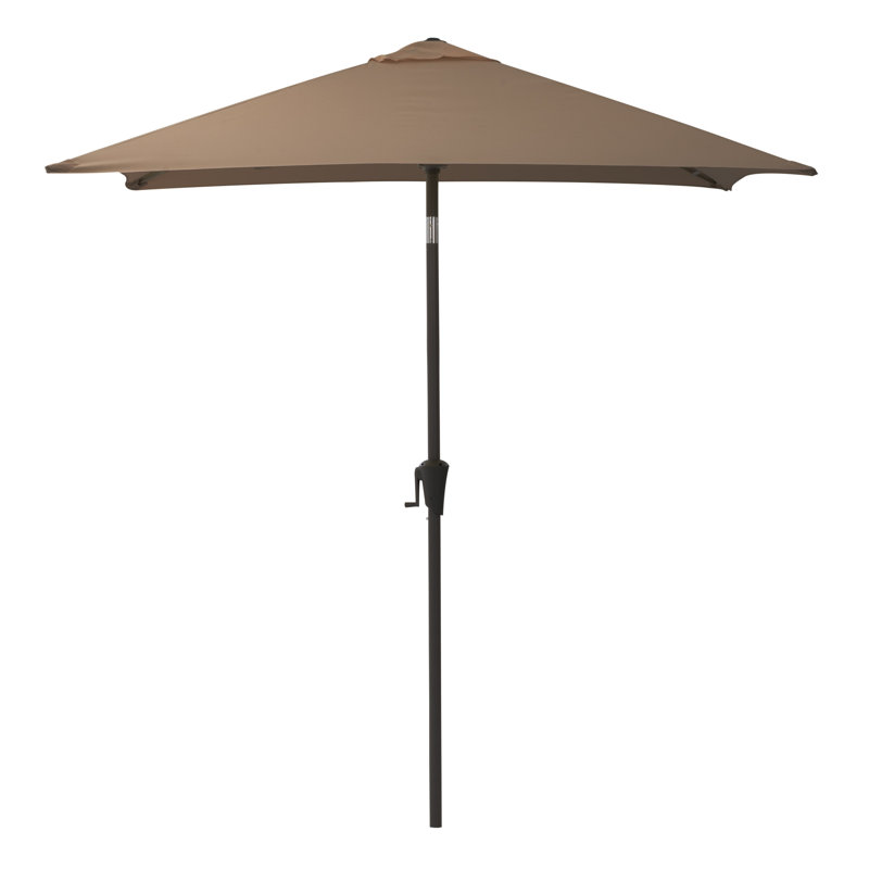 Parasol de marché carré Fidel, Brun sableux