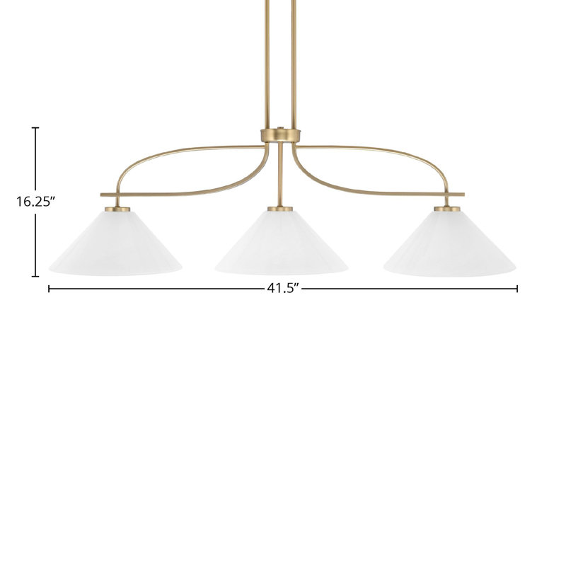 Luminaire suspendu 3 lumières Waldes, Blanc