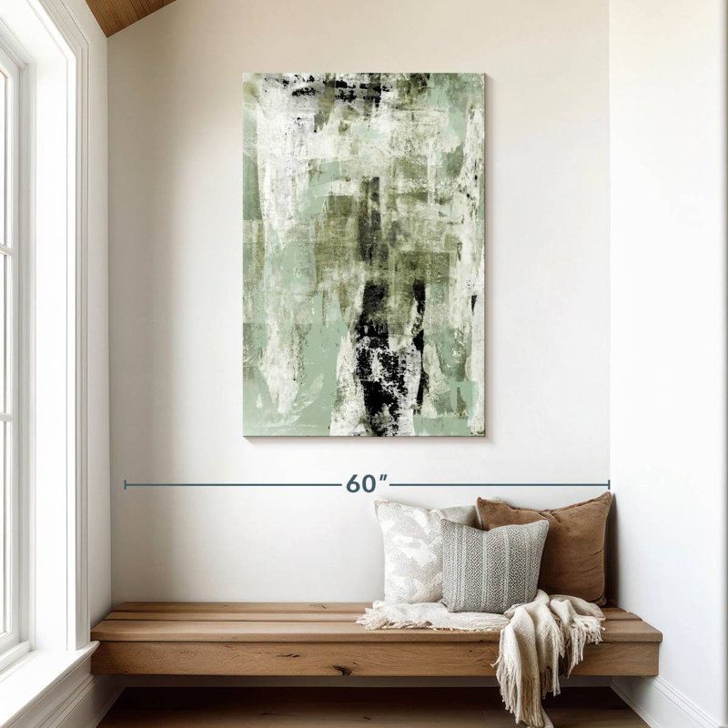 Avery Sage Green Abstract, 45" H x 30" W