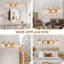 Appliques murales dorées vintage pour salle de bain, 4 lampes tulipe en cristal clair, fini laiton antique mat, style milieu du siècle, pour chambre ou couloir, faciles à installer.-1862601898-1862601900