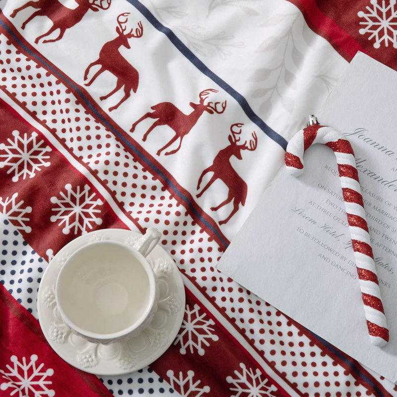 Jeté en flanelle Christmas, L 60 po x L 80 po