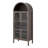 72 Inch Tall Rustic Arched Cabinet Display Cabinet, Wood Kitchen Pantry Cupboard, 2 Arched Glass Doors,  With Storage And Adjustable Shelves For Dining Room, Living Room-1928601207