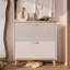 Armoire décorative, armoire à chaussures, étagère à chaussures étroite, armoire à chaussures avec 2 tiroirs rabattables